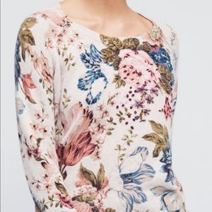 Anthropology Floral Sweater. Angel of the North